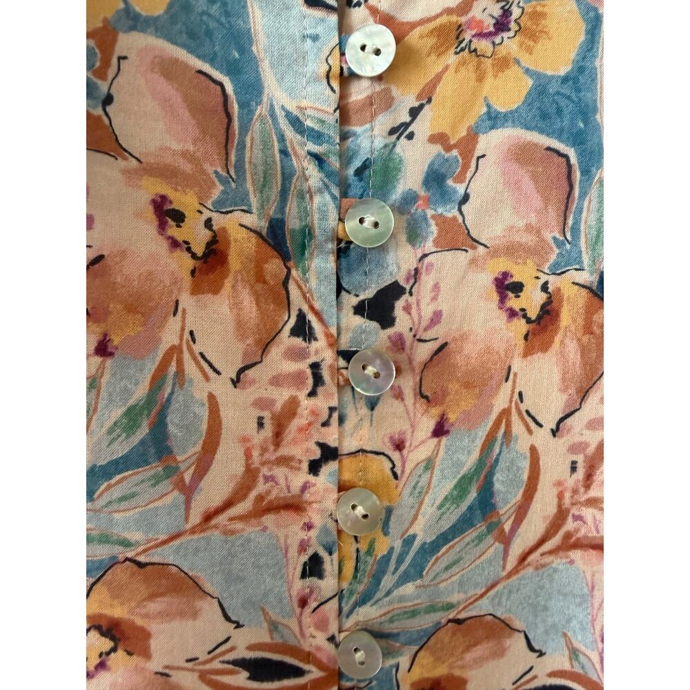 J. Jill NWT Floral Tiered Maxi Dress 100% Cotton Sleeveless Lined Size M Prarie - Picture 3 of 7